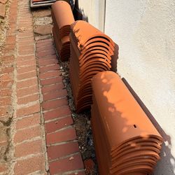 50 roof tiles Spanish style terracotta clay roof tiles.
