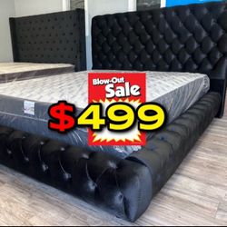 Queenn Size Black European With Ortho Matres!!!!