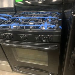 GE 5 Burner Gas Stove In Black Working Perfectly 4 Months Warranty 