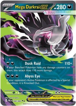 Mega Darkrai ex 048/084 Double Rare Pitch Black Pokemon Holo Near Mint