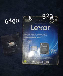 SD Cards; A 32GB & 64GB , NEW