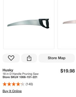 6pack Husky 18 in D Handle Pruning Saw Store SKU# 1008-151-221
