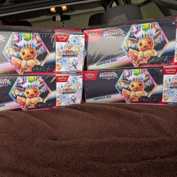 4x Sam's club prismatic evolutions surprise box and booster bundle Pokemon  tcg cards 