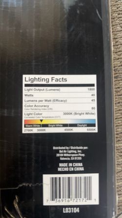 Bel Air Lighting 40W 1800 Lumen Light Fixture