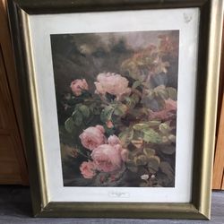 A. Debrus - Still Life Of Pink Roses Artwork 