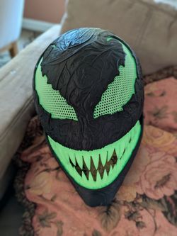 Wearable Venom Symbiote Mask – Glow-in-the-Daylight Fluorescent + Regular Black Versions