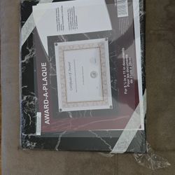8.5 X11 Black Marble Plaque 