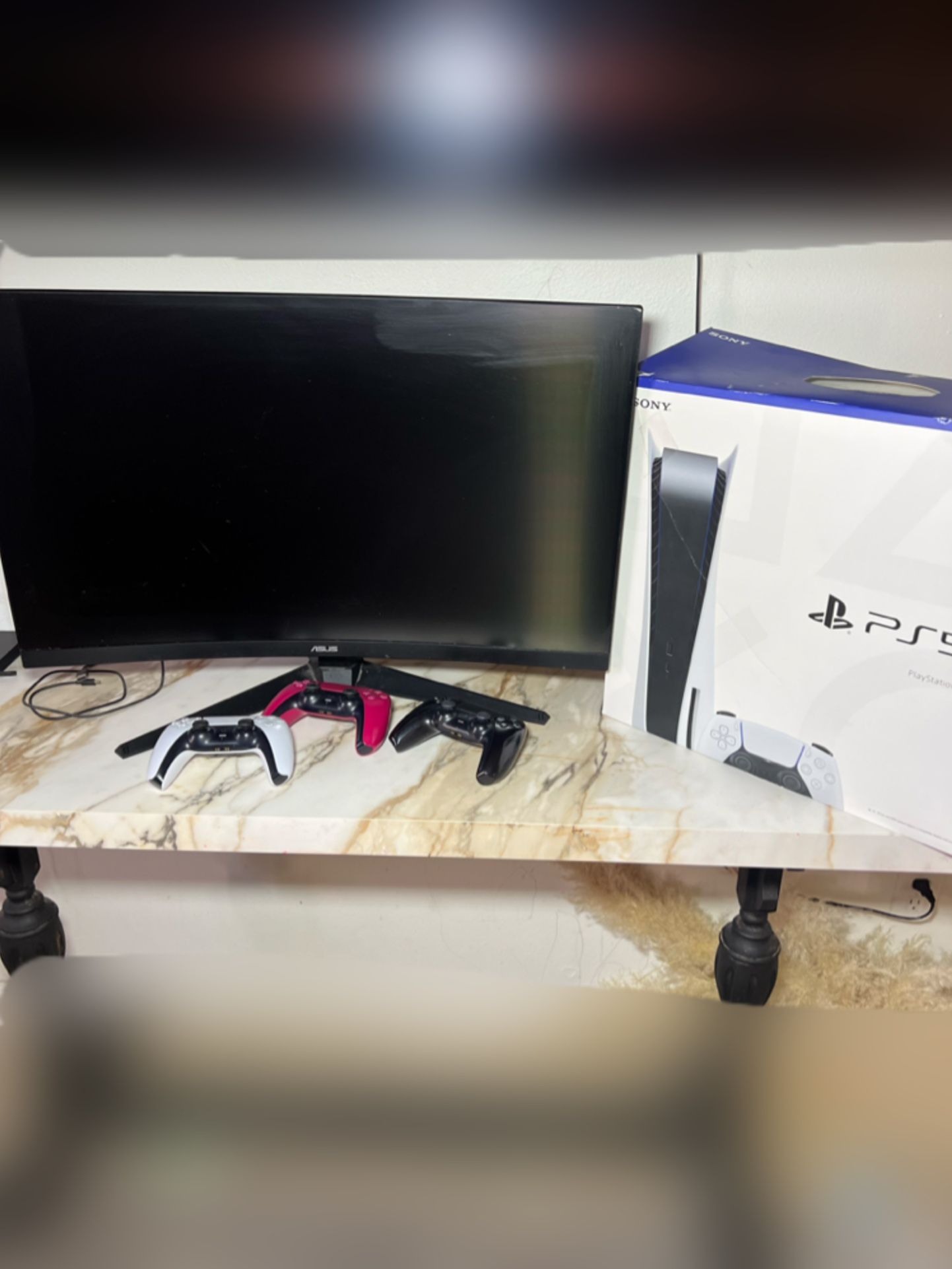 Asus Monitor 32 In Curved And Ps5 Disc