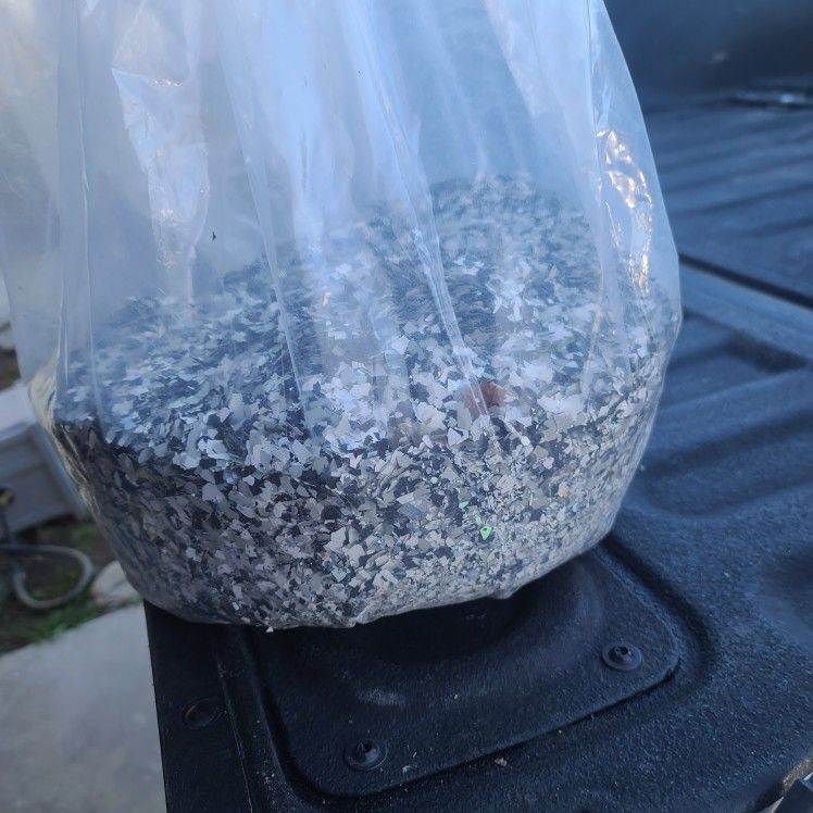 Garage Epoxy Paint Flakes. Black, Gray, White, 3% Holographic