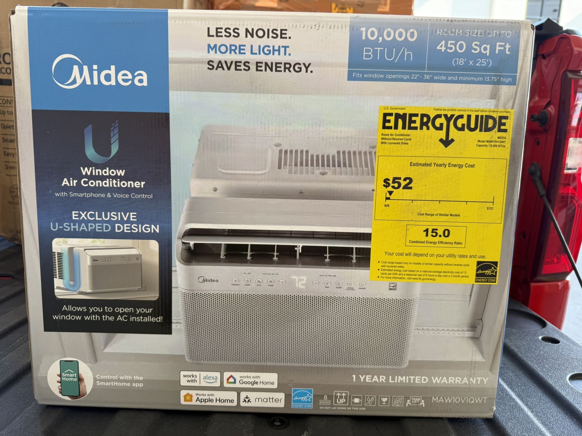 Midea 10,000 BTU U Shaped Smart Inverter Window Air Conditioner