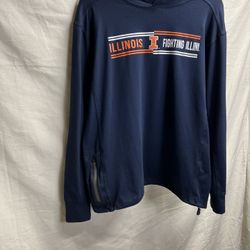 Illinois Fightin Illini Men’s L Hooded Sweatshirt 