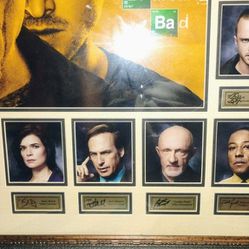 Framed Sign Pictures For The Characters In Breaking Bad