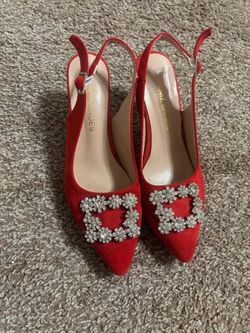 Hot Red Kitten Heels