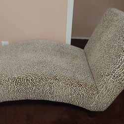 Velvet Leopard Chaise Lounge