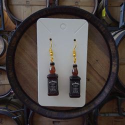 Jack Daniels Dangle Earrings