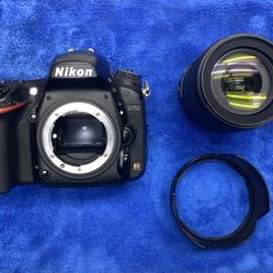 Nikon D750 24.3 Megapixel MP DSLR Camera Cam Shutter 136k Lens Nikkor 18-105mm 1:3.5-5.6 GED Autofocus Wifi Bluetooth Photography Video Record HDMI SD