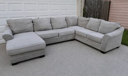 Large Beige Sectional Sofa