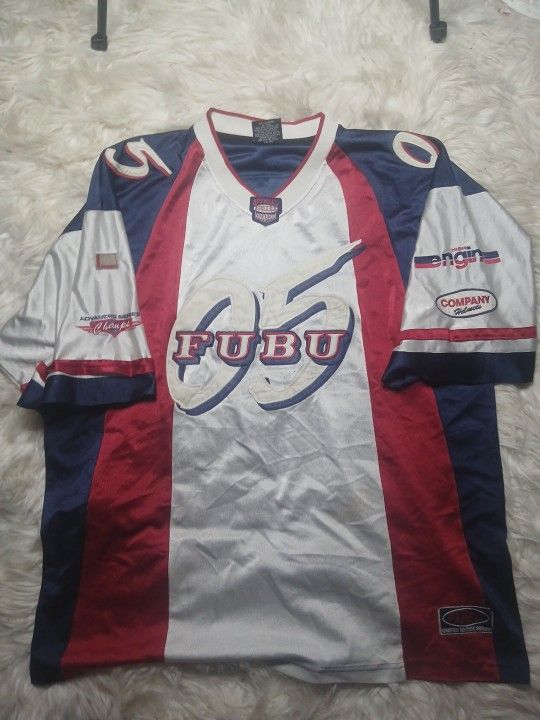 Vintage FUBU Sport 05 Classic Football Jersey Blue Mens Size XXL Y2K