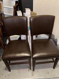 brown leather chairs