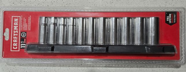( NEW ) CRAFTSMAN Socket Set, SAE, 1/2-Inch Drive