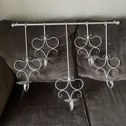 Silver Metal Wall Candle Holder Home Decor Accents