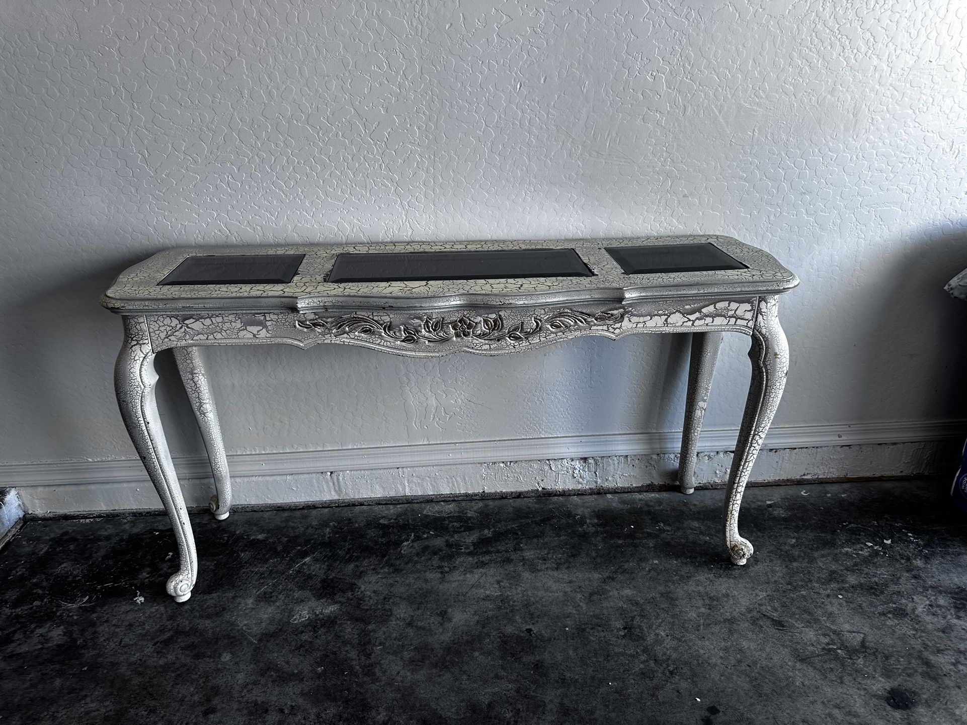 Shabby Chic Crackle Finished Console Table