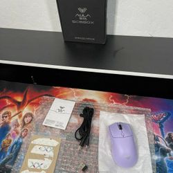 New AULA SC580X Wireless Gaming Mouse, Tri-Mode 2.4G/BT5.0/USB-C Gaming Mice W/ 12000 DPI, 6 Programmable Buttons, Rechargeable Computer Mouse for Lap