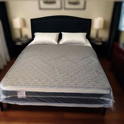 King Size Mattress 14 Inches Thick Pillow Top Also Available in Twin, Full, Queen. Same Day Delivery 🚚 New From Factory With its Plastic