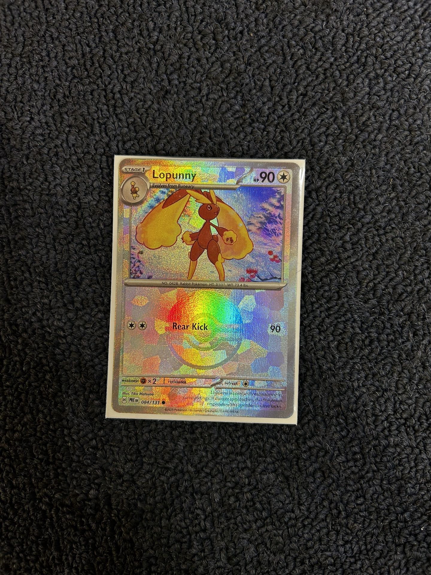 Pokémon Lopunny — Prismatic Evolutions 084/131 — Pack Fresh (NM/M) Reverse Holo Poke Ball Alternate Art Pokemon