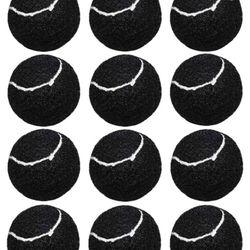 Tennis Ball 12 Packs Training Tennis Balls Practice Balls for Novice Player, Pet Dog Playing Balls with Mesh Carry Bag