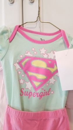 Supergirl onesie /aunt onesie pants 0-3 months