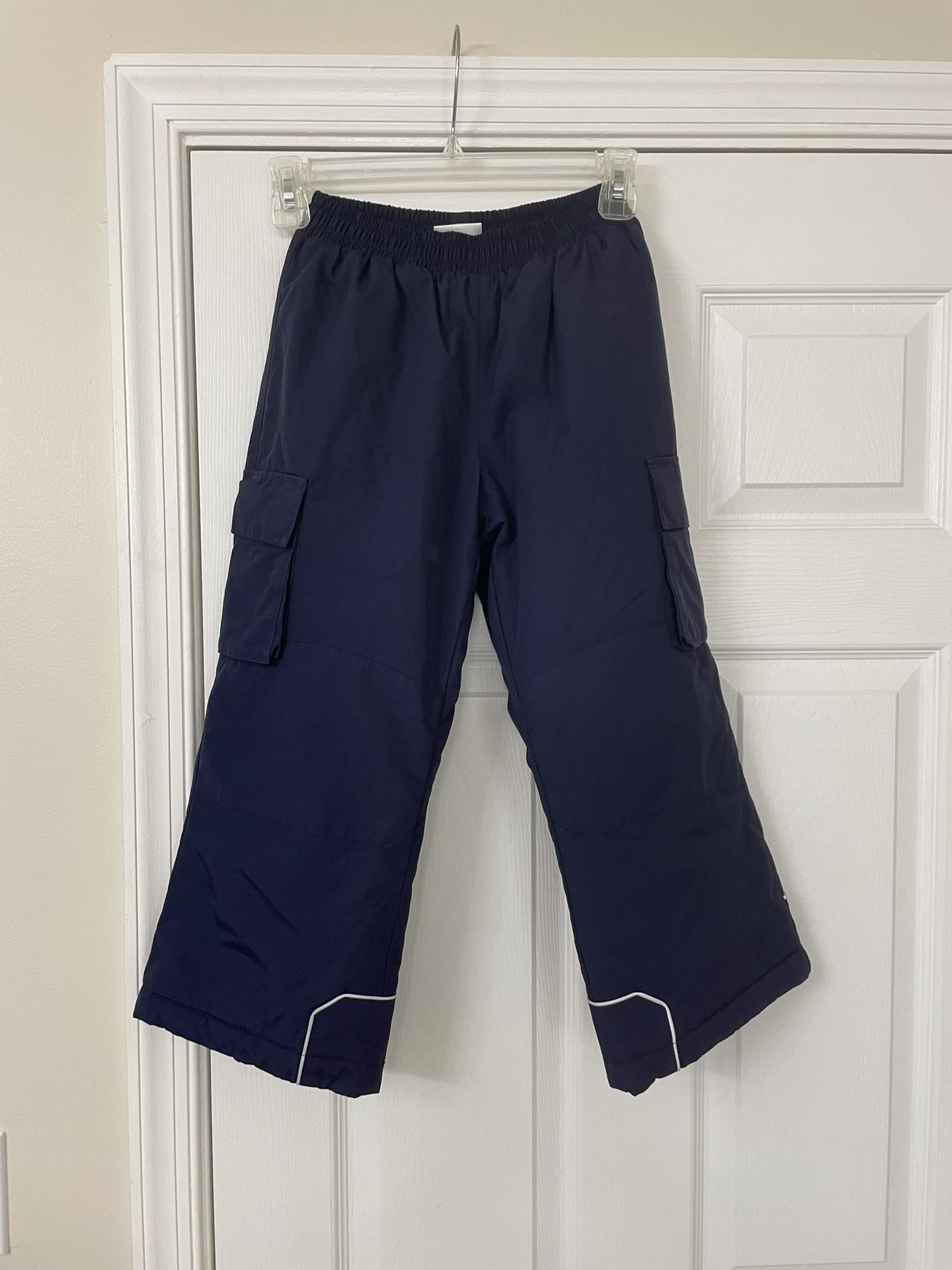 Kids size 6 Hannah Anderson brand warm winter, snow pants navy blue excellent condition in Weston