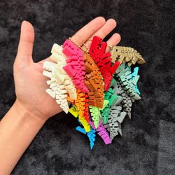 Flexy Sexy Rexy Dinosaur T-Rex Keychain Ball Chain Bag Charm