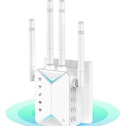 WiFi Extender with Dual Band 5GHz/2.4GHz, Up to 12880 Sq. ft Coverage, WiFi Range Extender for Home and Outdoors, 1200Mbps WiFi Booster