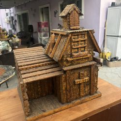 Handmade Wood Church Rustic Souvenir 