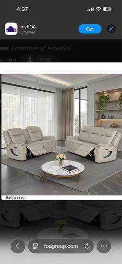 Power Reclining Sofa Set Light brown Brand New