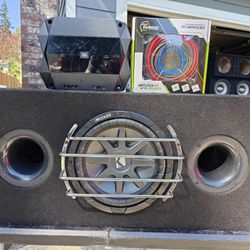 Kicker Comp R 10 Big Ported Box JBL Amp And Wiring Kit