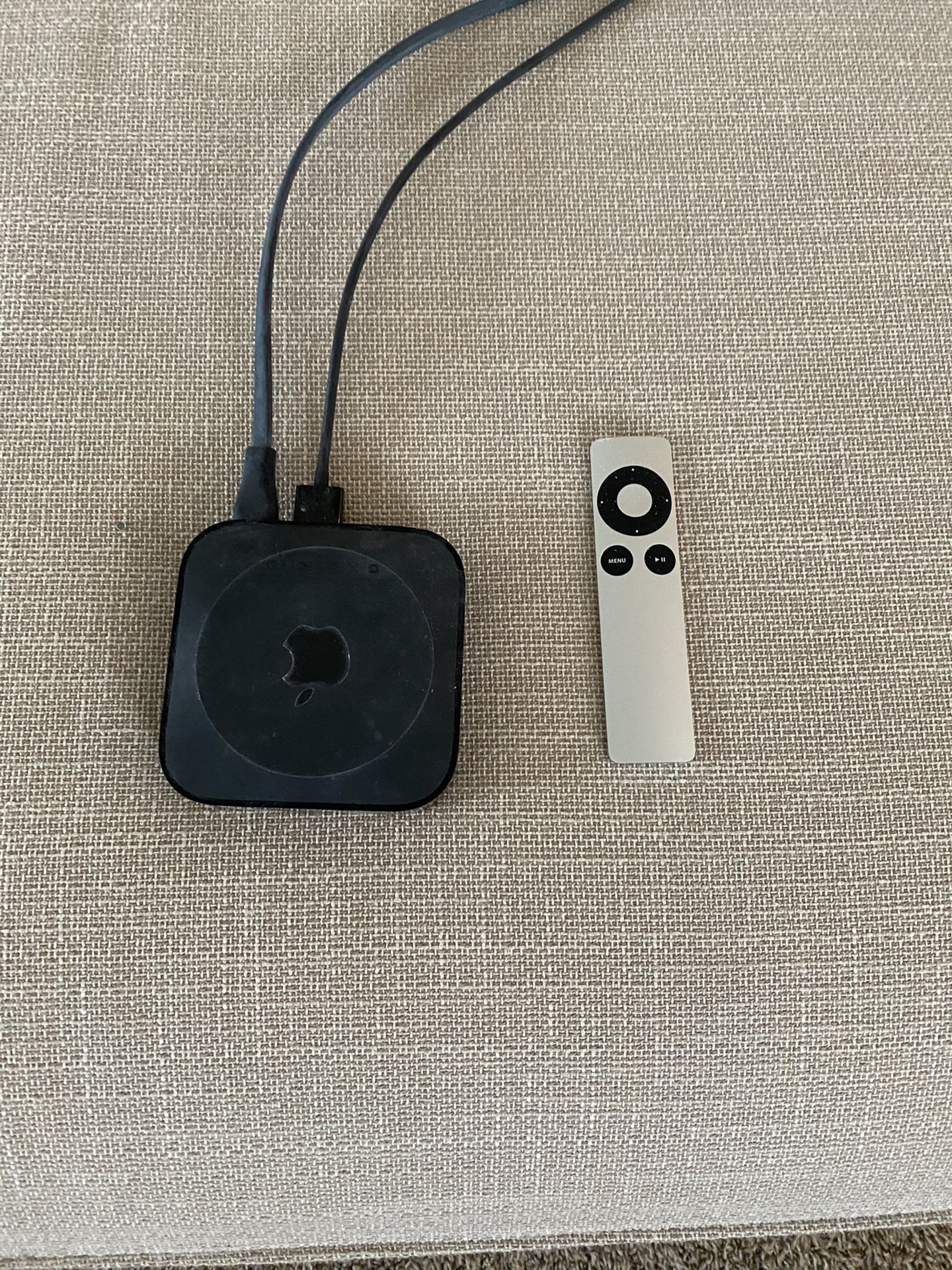 Apple TV. With remote