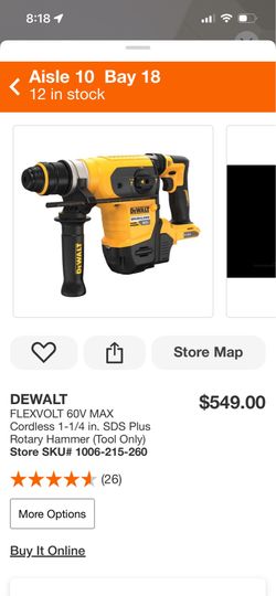1-1/14” sds Rotary Hammer, Tool Only