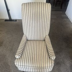 Striped Living Room Accent Chair (Black/Cream)