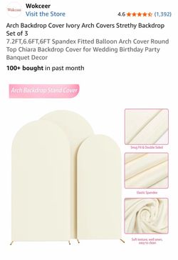 Arch Backdrop Cover Ivory