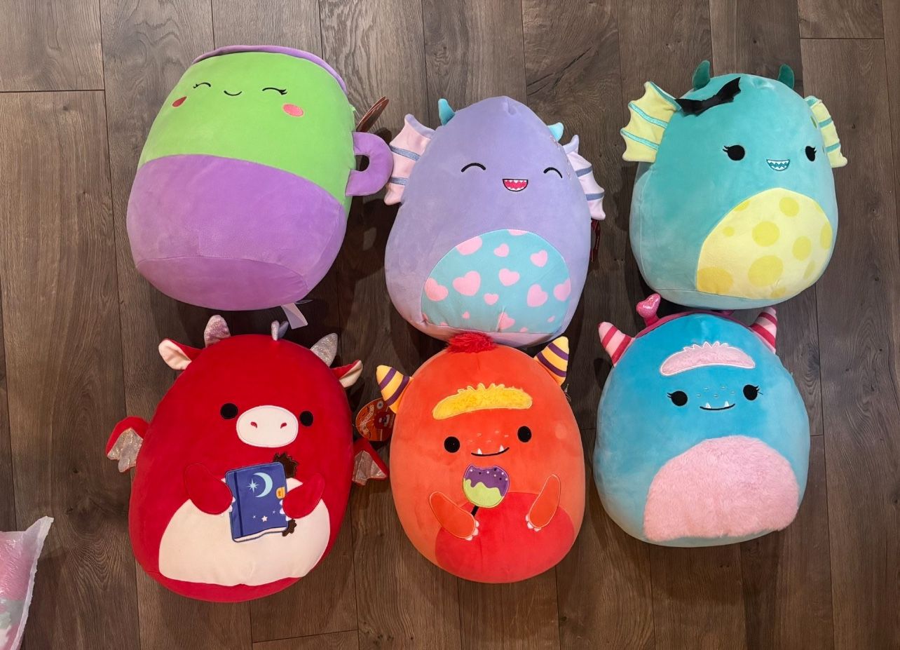 Lot of 6, 12” inch Halloween Squishmallow