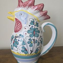 Deruta Made in Italy Rooster Pitcher