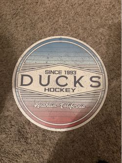NHL Anaheim Ducks Hockey metal wall sign