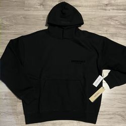 Black Essentials Hoodies 
