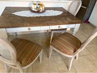 Farmhouse dining table and chairs