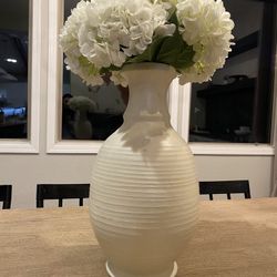 Huge Pottery Barn Vase And Flowers 