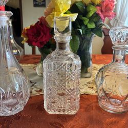 Assorted Antique Decanters For Sale. 