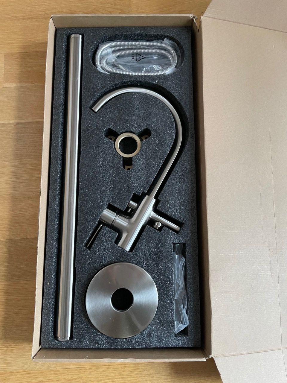 WOODBRIDGE F0023BN Freestanding Tub Filler Faucet with Hand Shower $150