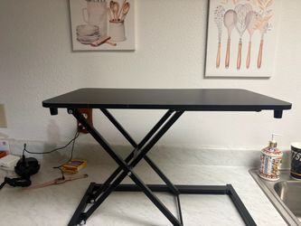 Black Adjustable Standing Desk Converter